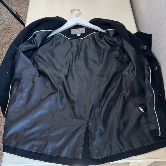 Croft & Barrow Black Short Trench Coat Size Small - Picture 10 of 15